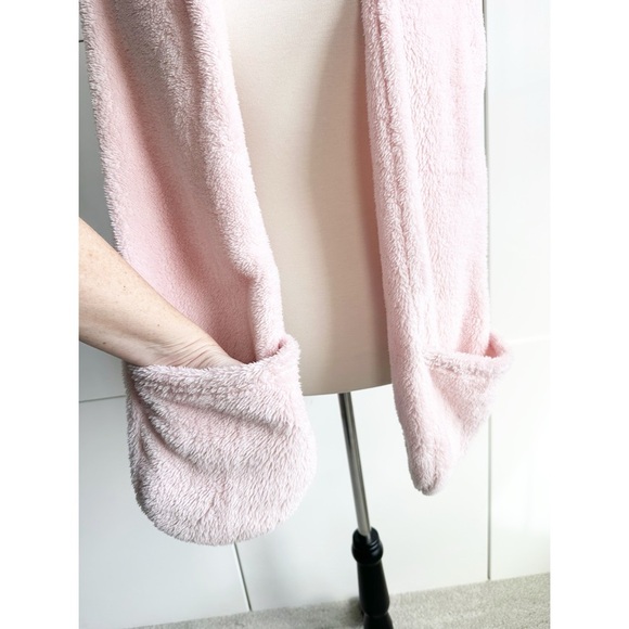 Pink Bunny Fuzzy Hat Hood Beanie With Hand Pockets From Japan - Picture 3 of 6